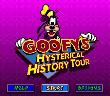 Goofy's Hysterical History Tour (USA) screen shot title